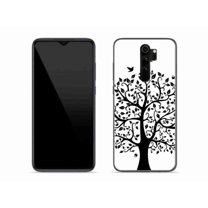 Gelový kryt mmCase na mobil Xiaomi Redmi Note 8 Pro - černobílý strom