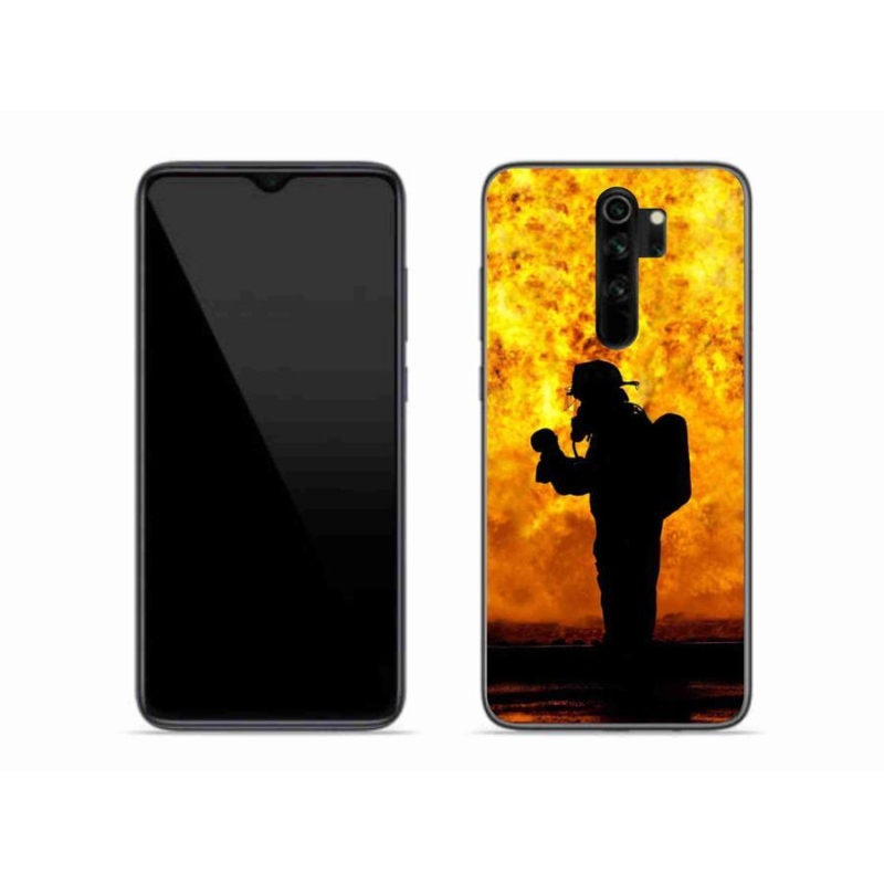 Gelový kryt mmCase na mobil Xiaomi Redmi Note 8 Pro - hasič