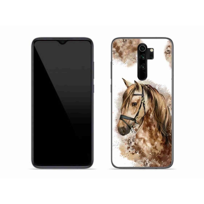 Gelový kryt mmCase na mobil Xiaomi Redmi Note 8 Pro - hnědý kreslený kůň