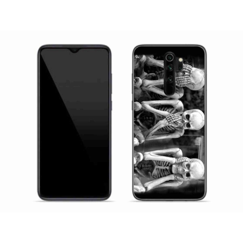 Gelový kryt mmCase na mobil Xiaomi Redmi Note 8 Pro - kostlivci