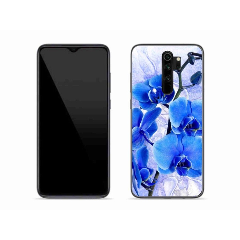 Gelový kryt mmCase na mobil Xiaomi Redmi Note 8 Pro - modré květy