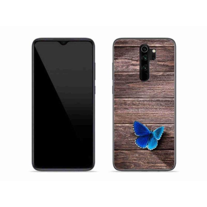 Gelový kryt mmCase na mobil Xiaomi Redmi Note 8 Pro - modrý motýl 1