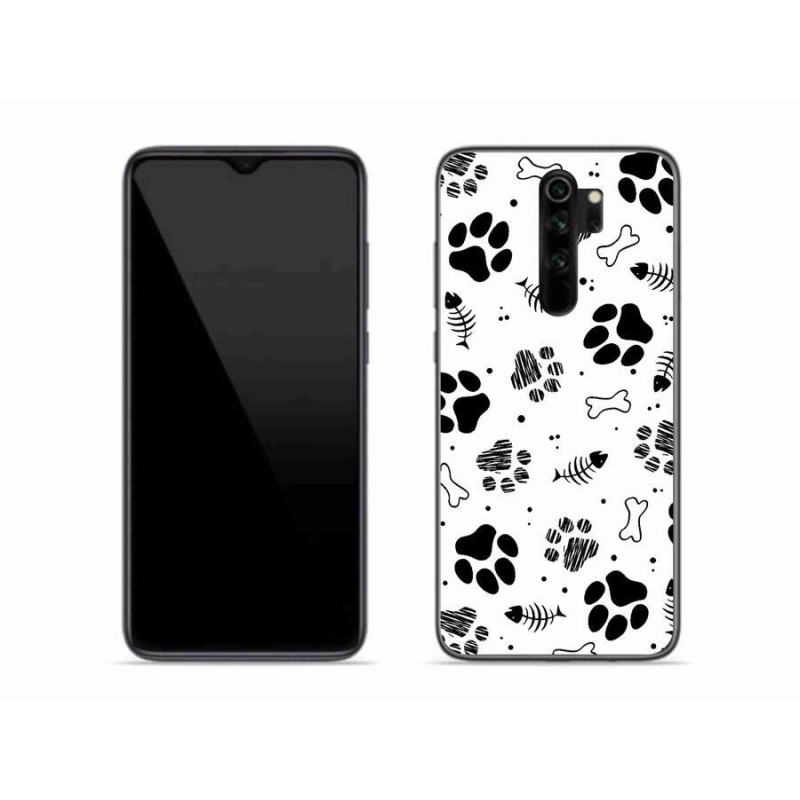 Gelový kryt mmCase na mobil Xiaomi Redmi Note 8 Pro - psí tlapky 1