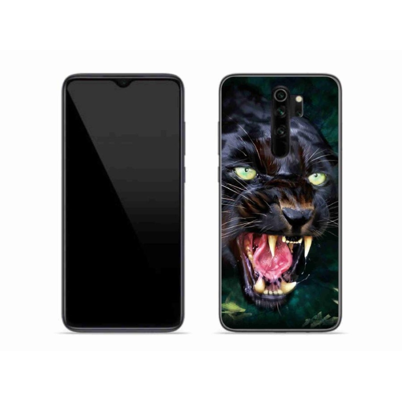 Gelový kryt mmCase na mobil Xiaomi Redmi Note 8 Pro - rozzuřený černý panter