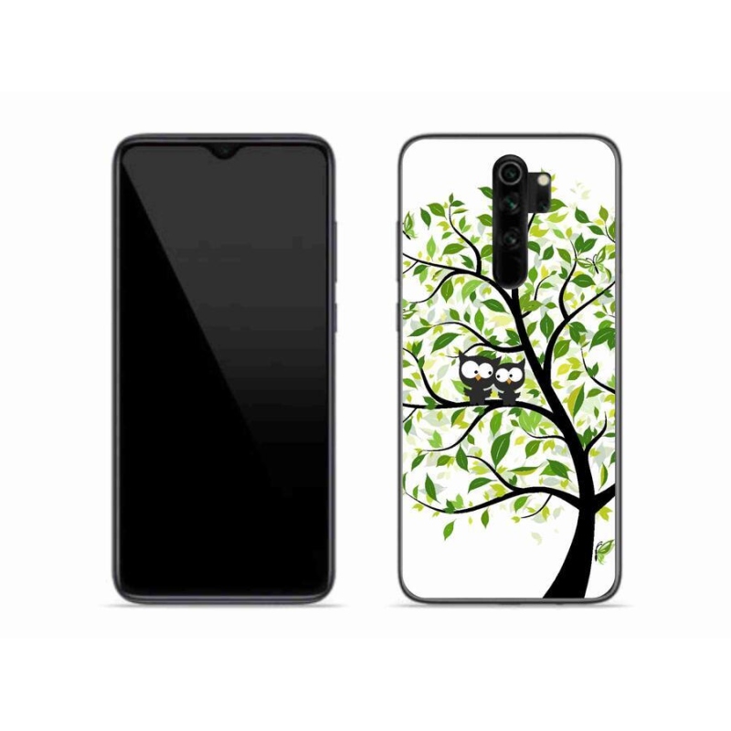 Gelový kryt mmCase na mobil Xiaomi Redmi Note 8 Pro - sovičky na stromě