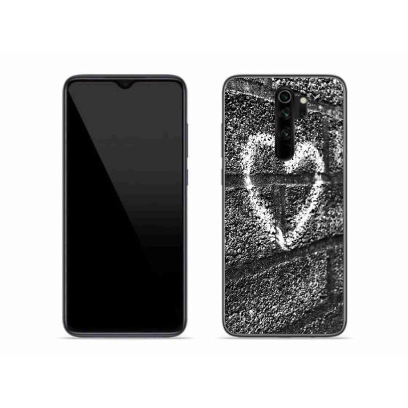 Gelový kryt mmCase na mobil Xiaomi Redmi Note 8 Pro - srdce na zdi