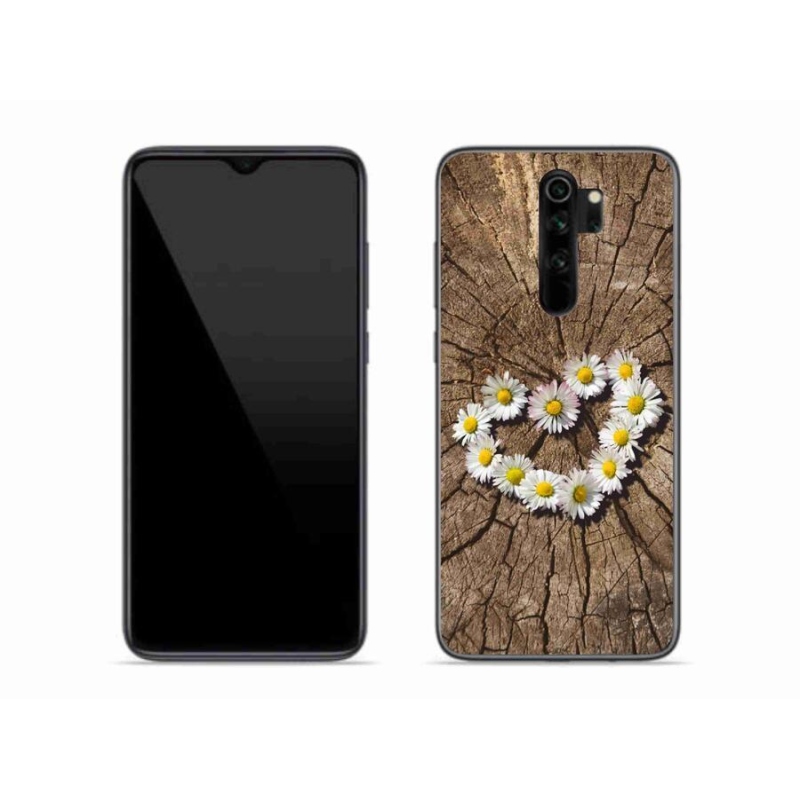 Gelový kryt mmCase na mobil Xiaomi Redmi Note 8 Pro - srdce z kopretin