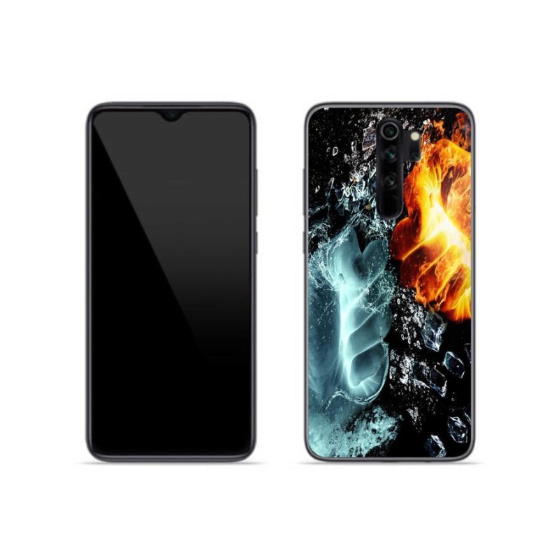 Gelový kryt mmCase na mobil Xiaomi Redmi Note 8 Pro - voda a oheň