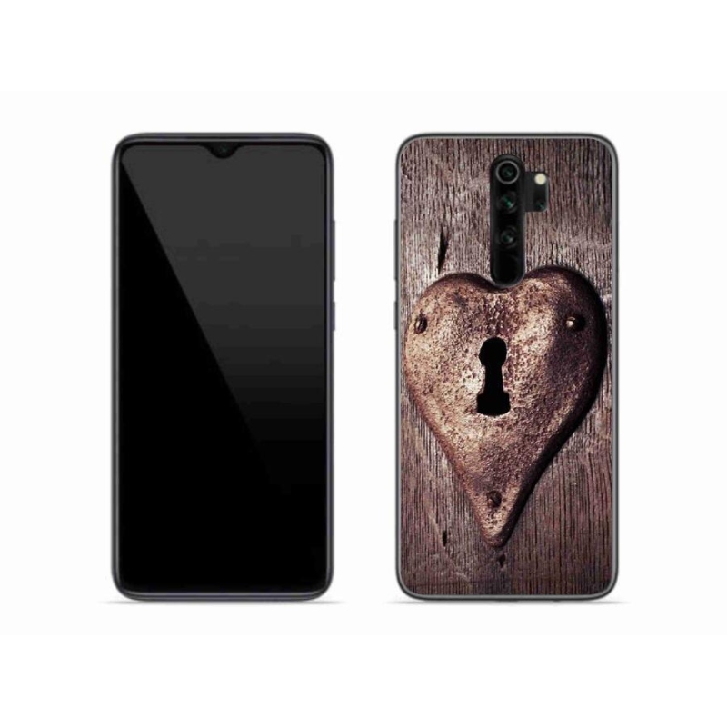 Gelový kryt mmCase na mobil Xiaomi Redmi Note 8 Pro - zámek ve tvaru srdce
