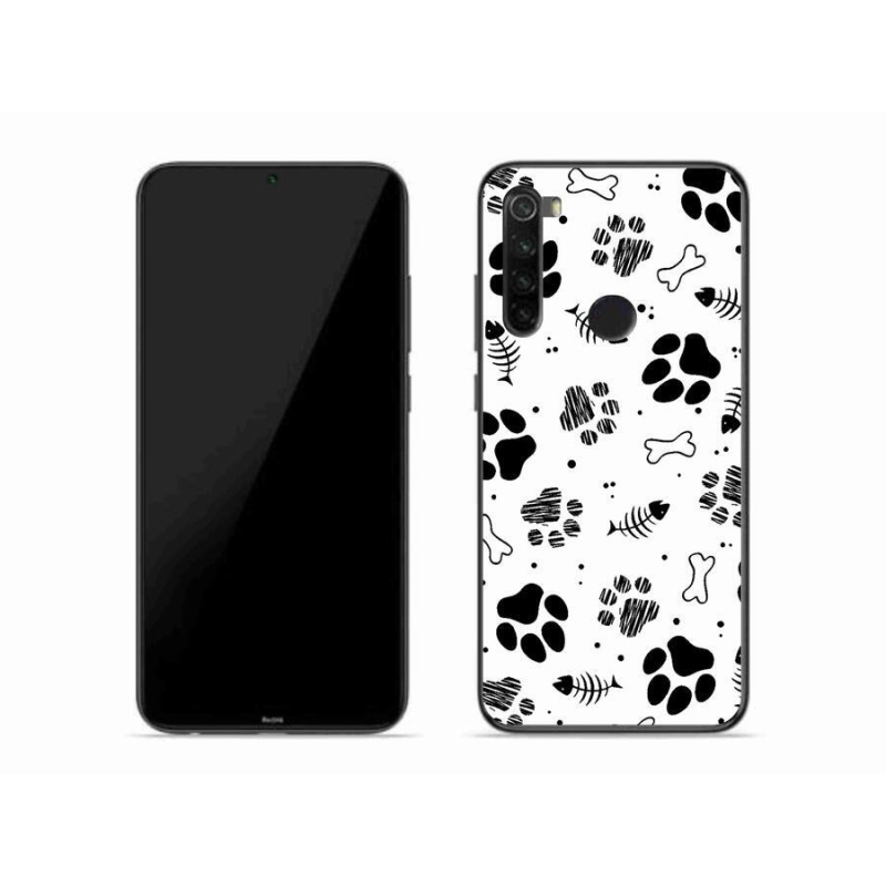 Gelový kryt mmCase na mobil Xiaomi Redmi Note 8 - psí tlapky 1