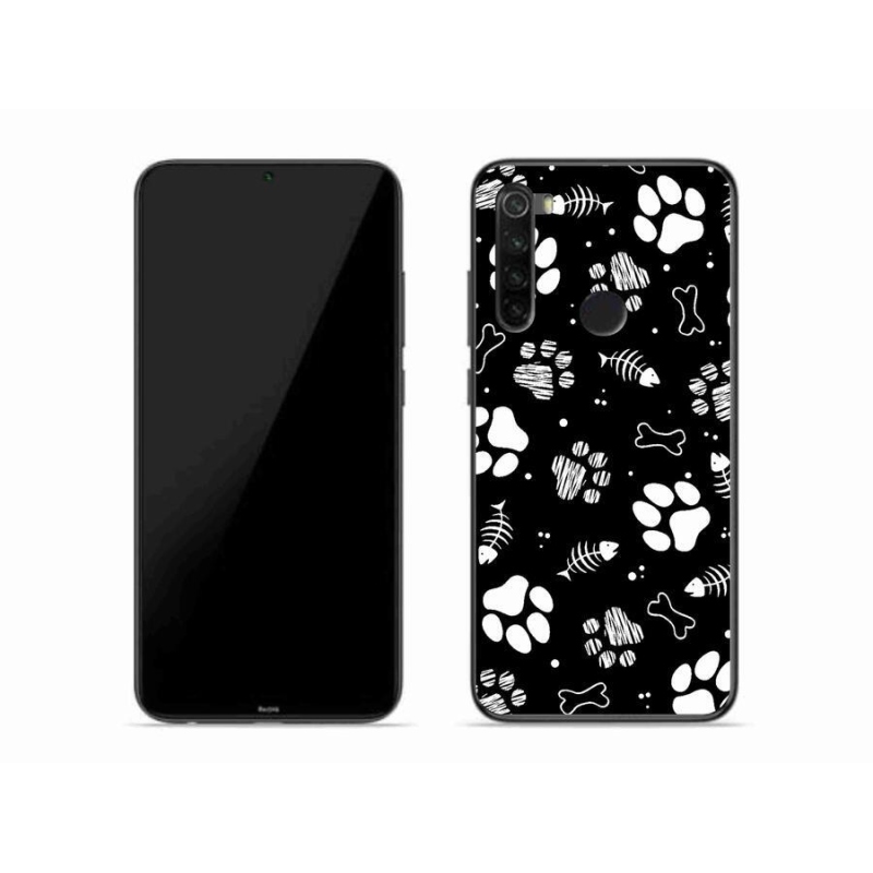 Gelový kryt mmCase na mobil Xiaomi Redmi Note 8 - psí tlapky