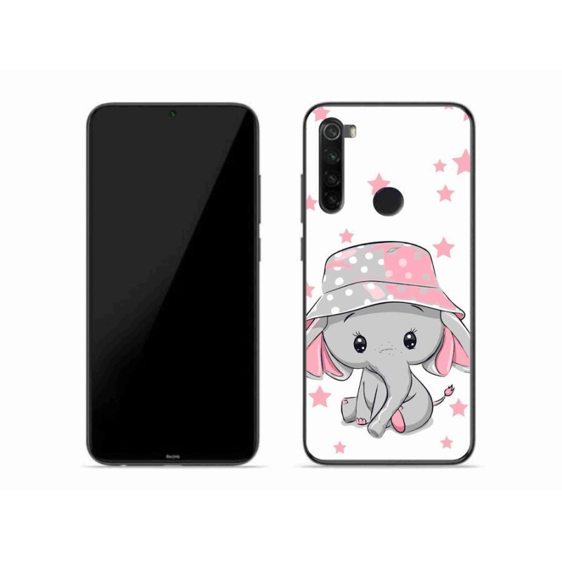 Gelový kryt mmCase na mobil Xiaomi Redmi Note 8 - růžový slon