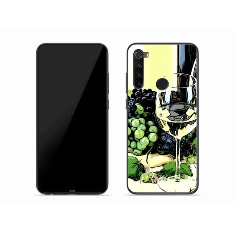 Gelový kryt mmCase na mobil Xiaomi Redmi Note 8 - sklenka vína
