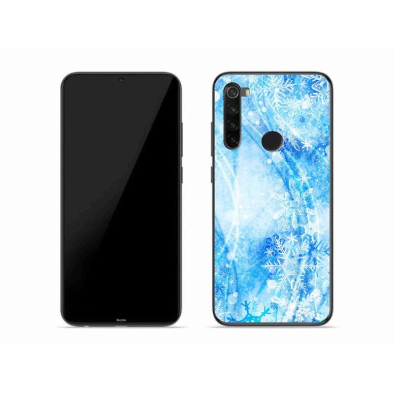 Gelový kryt mmCase na mobil Xiaomi Redmi Note 8 - sněhové vločky
