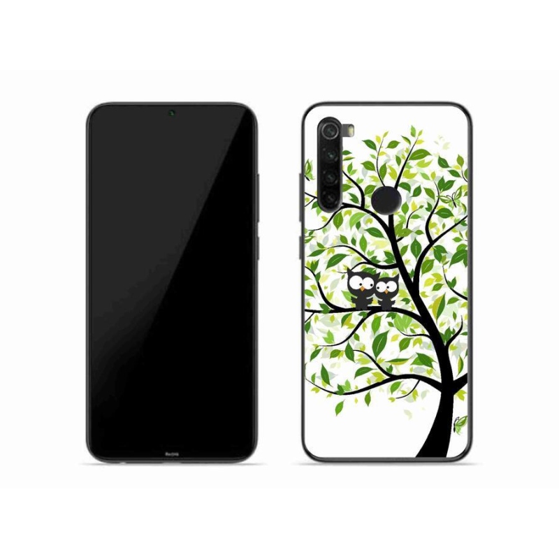 Gelový kryt mmCase na mobil Xiaomi Redmi Note 8 - sovičky na stromě