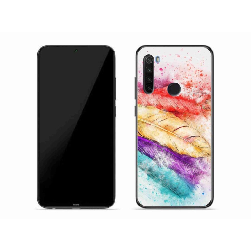 Gelový kryt mmCase na mobil Xiaomi Redmi Note 8T - barevné peří
