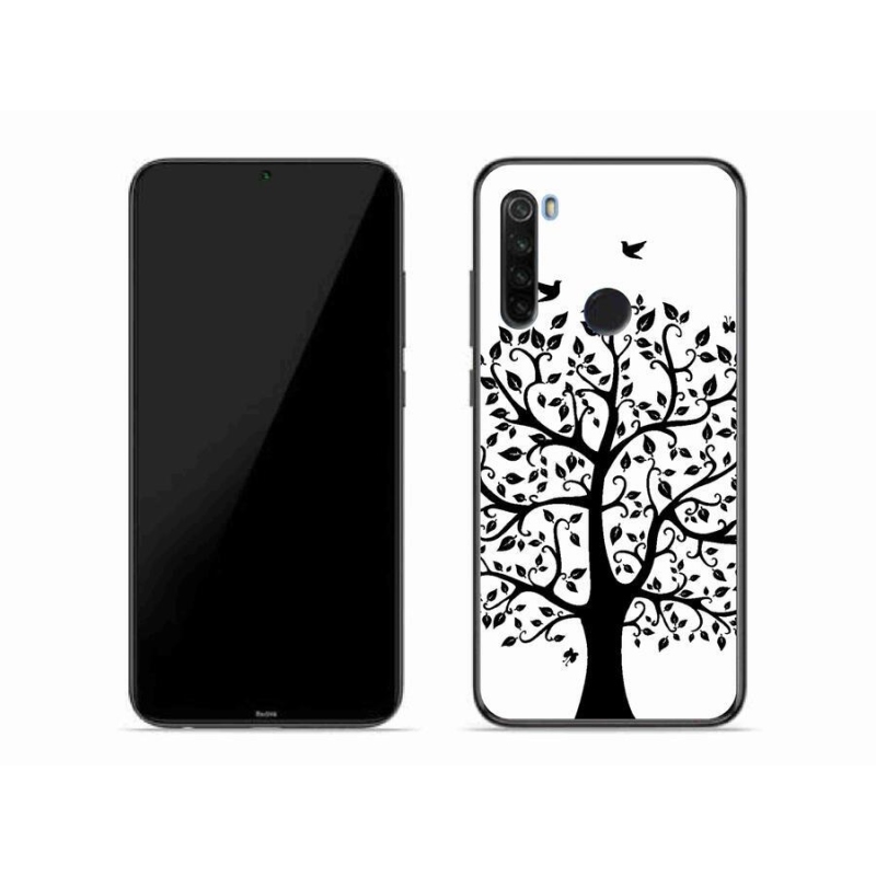 Gelový kryt mmCase na mobil Xiaomi Redmi Note 8T - černobílý strom