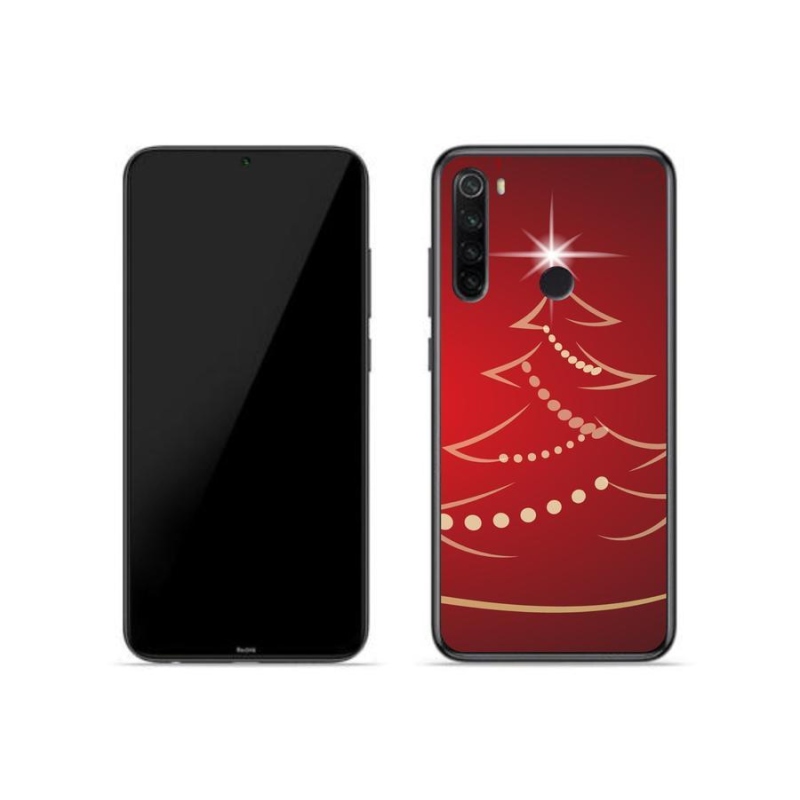 Gelový kryt mmCase na mobil Xiaomi Redmi Note 8T - kreslený vánoční stromek