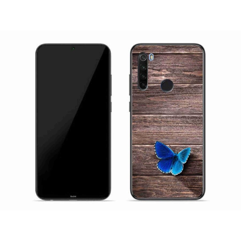 Gelový kryt mmCase na mobil Xiaomi Redmi Note 8T - modrý motýl 1