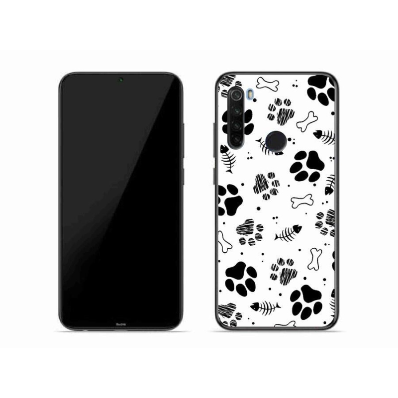 Gelový kryt mmCase na mobil Xiaomi Redmi Note 8T - psí tlapky 1