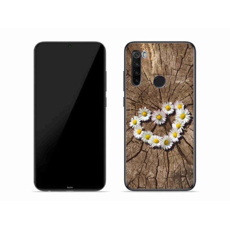 Gelový kryt mmCase na mobil Xiaomi Redmi Note 8T - srdce z kopretin