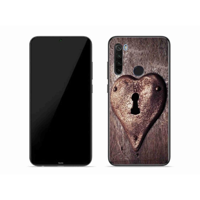 Gelový kryt mmCase na mobil Xiaomi Redmi Note 8T - zámek ve tvaru srdce