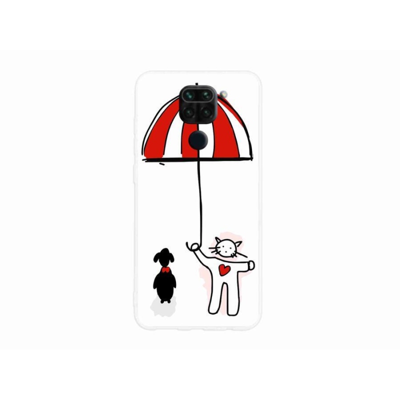 Gelový kryt mmCase na mobil Xiaomi Redmi Note 9 - pejsek a kočička