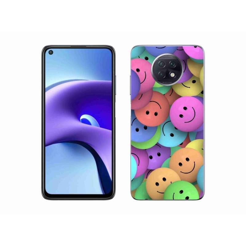 Gelový kryt mmCase na mobil Xiaomi Redmi Note 9T 5G - barevní smajlíci