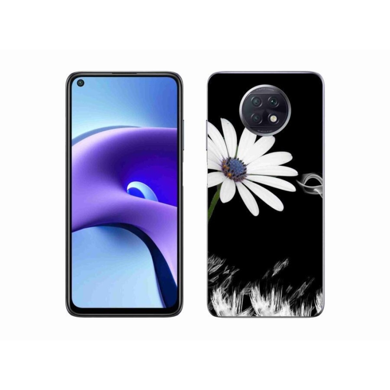 Gelový kryt mmCase na mobil Xiaomi Redmi Note 9T 5G - bílá květina