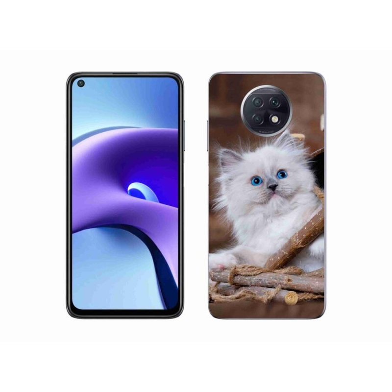 Gelový kryt mmCase na mobil Xiaomi Redmi Note 9T 5G - bílé kotě