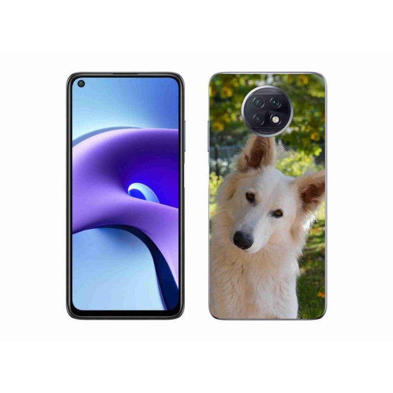 Gelový kryt mmCase na mobil Xiaomi Redmi Note 9T 5G - bílý švýcarský ovčák 1