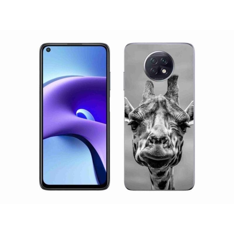 Gelový kryt mmCase na mobil Xiaomi Redmi Note 9T 5G - černobílá žirafa