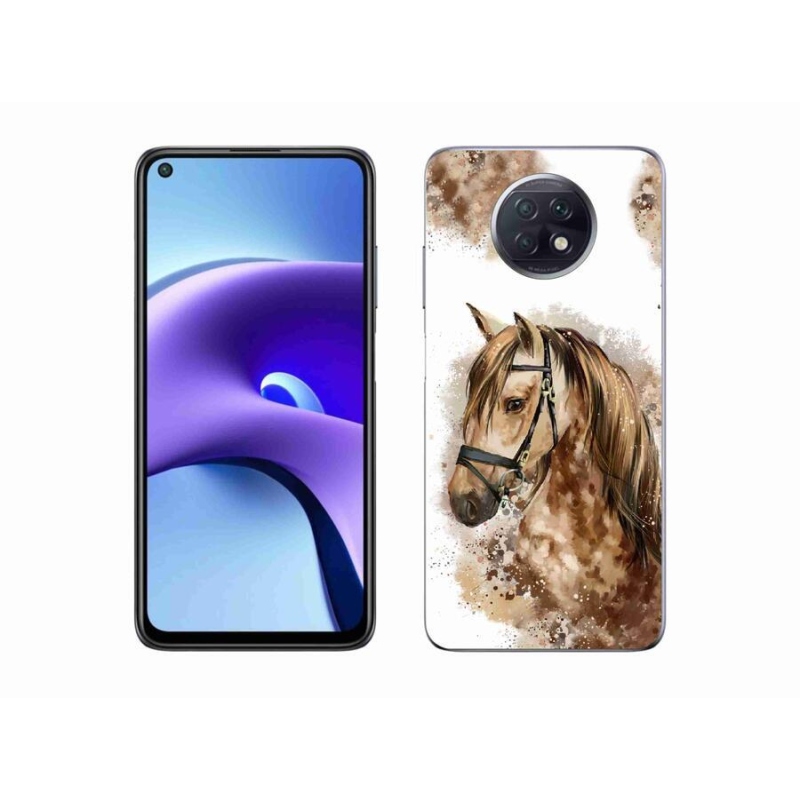 Gelový kryt mmCase na mobil Xiaomi Redmi Note 9T 5G - hnědý kreslený kůň