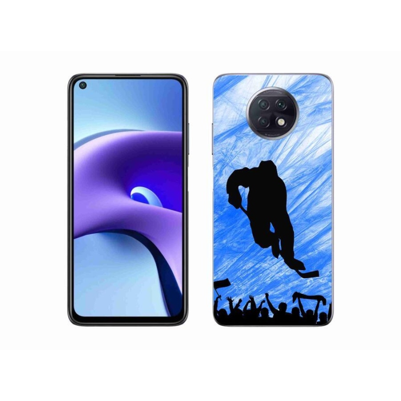 Gelový kryt mmCase na mobil Xiaomi Redmi Note 9T 5G - hokejový hráč