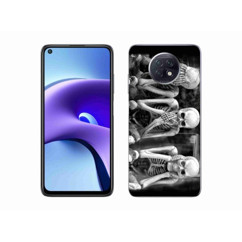 Gelový kryt mmCase na mobil Xiaomi Redmi Note 9T 5G - kostlivci