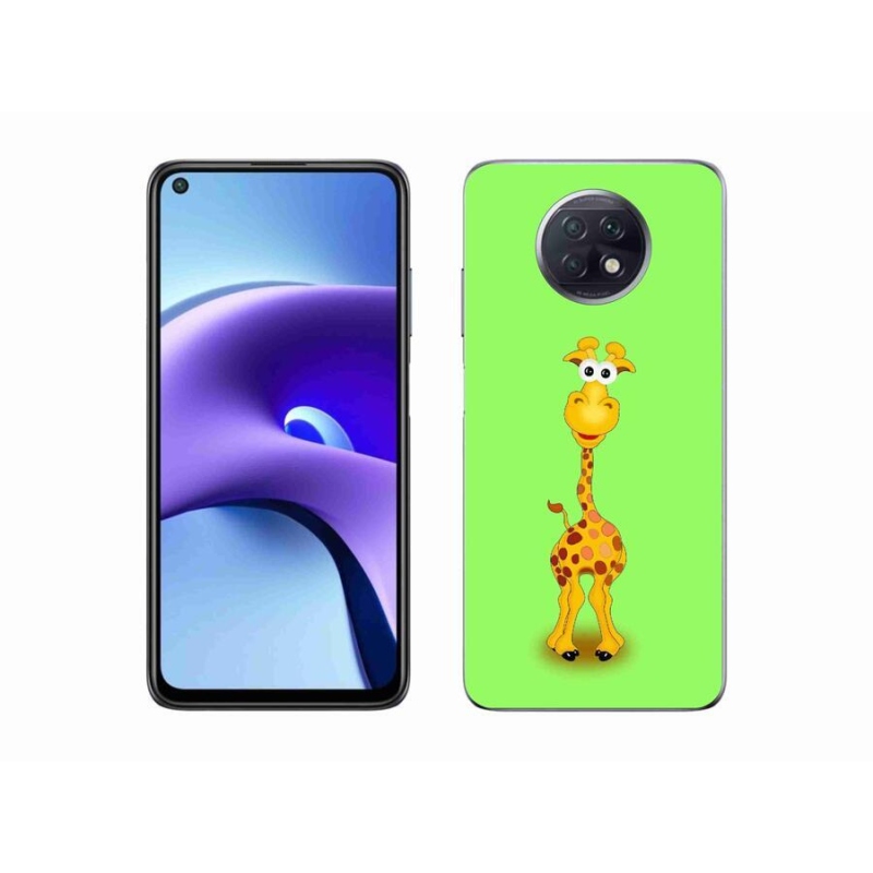 Gelový kryt mmCase na mobil Xiaomi Redmi Note 9T 5G - kreslená žirafa