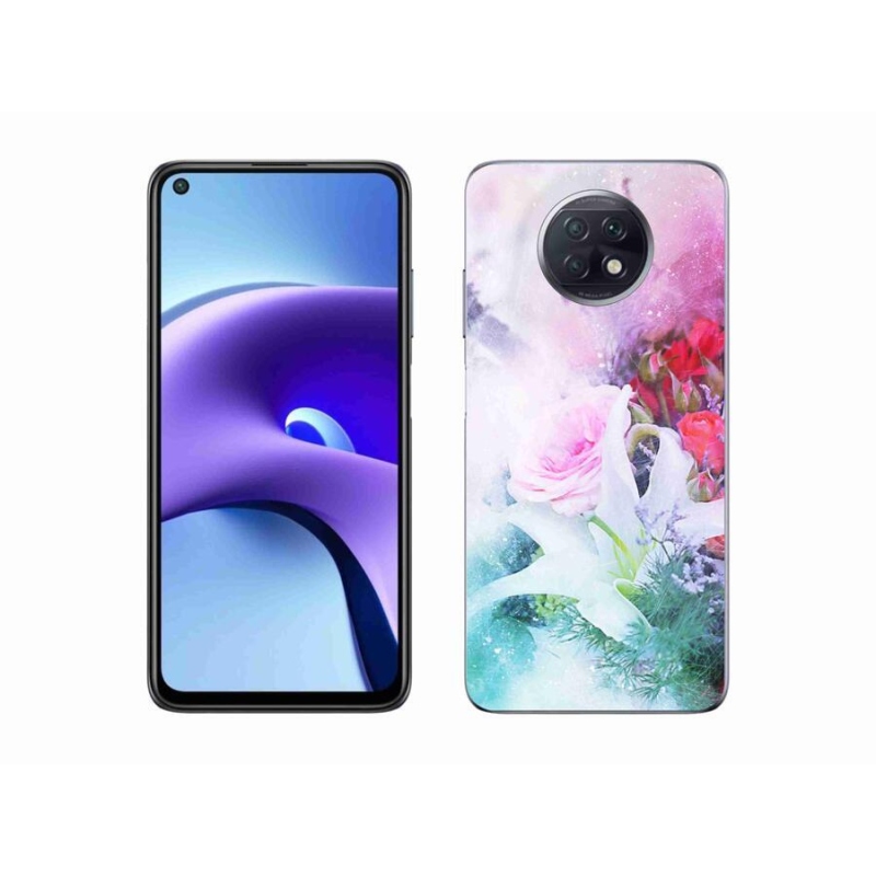 Gelový kryt mmCase na mobil Xiaomi Redmi Note 9T 5G - květiny 4