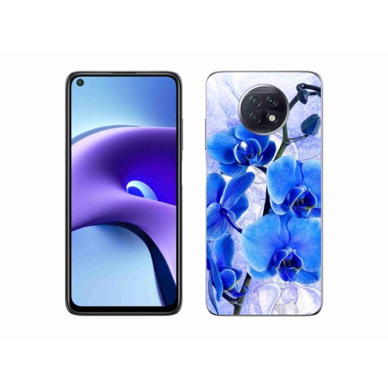 Gelový kryt mmCase na mobil Xiaomi Redmi Note 9T 5G - modré květy