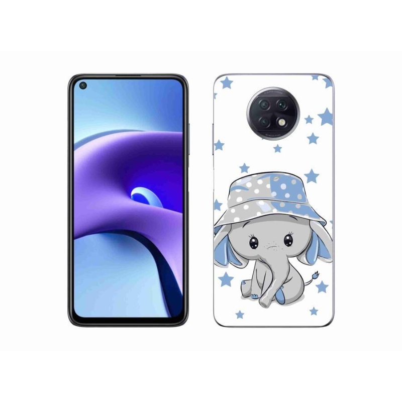 Gelový kryt mmCase na mobil Xiaomi Redmi Note 9T 5G - modrý slon