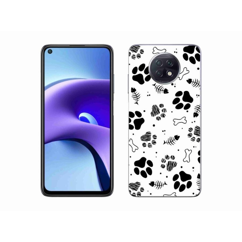 Gelový kryt mmCase na mobil Xiaomi Redmi Note 9T 5G - psí tlapky 1
