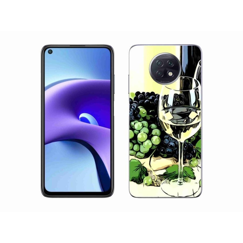 Gelový kryt mmCase na mobil Xiaomi Redmi Note 9T 5G - sklenka vína