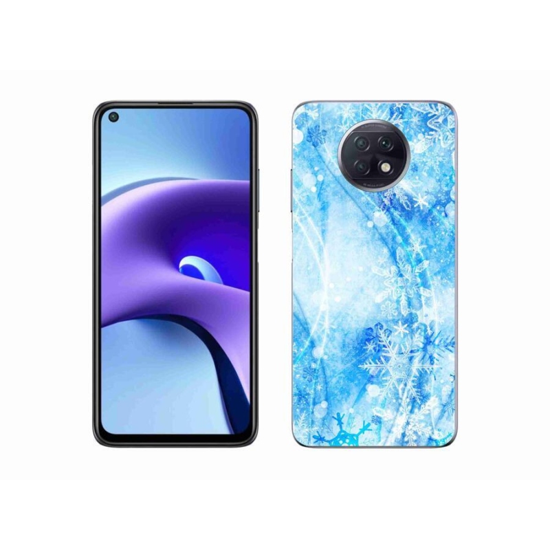 Gelový kryt mmCase na mobil Xiaomi Redmi Note 9T 5G - sněhové vločky