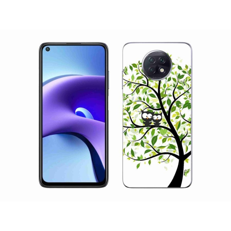 Gelový kryt mmCase na mobil Xiaomi Redmi Note 9T 5G - sovičky na stromě