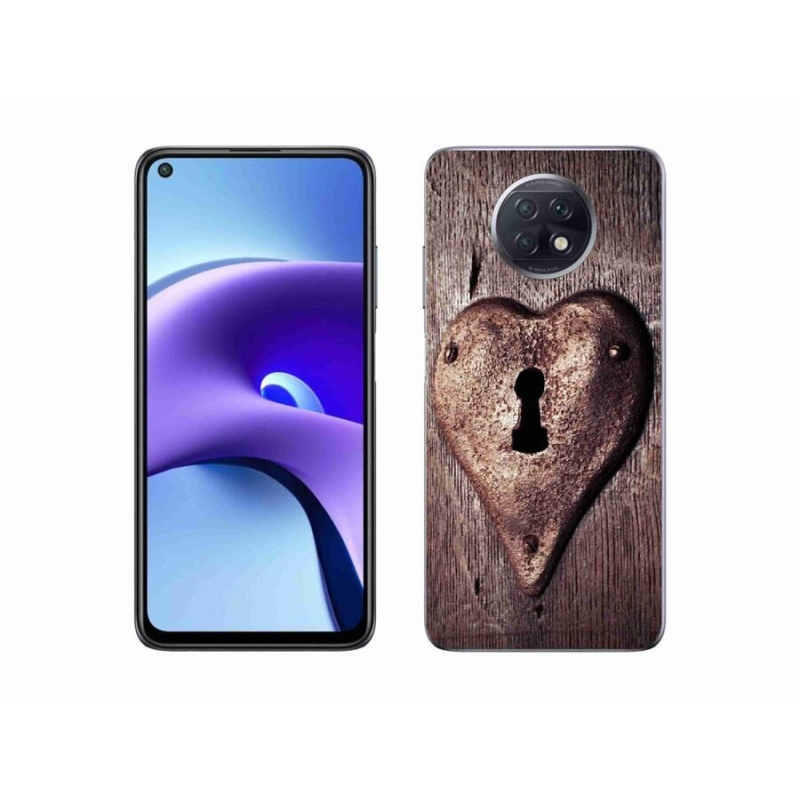 Gelový kryt mmCase na mobil Xiaomi Redmi Note 9T 5G - zámek ve tvaru srdce