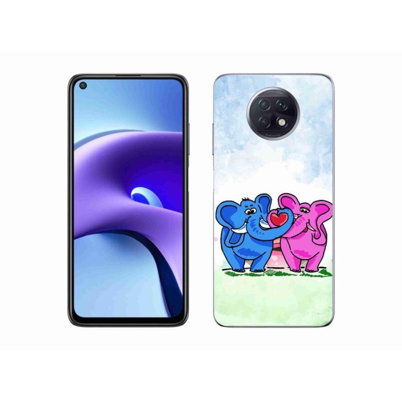 Gelový kryt mmCase na mobil Xiaomi Redmi Note 9T 5G - zamilovaní sloni