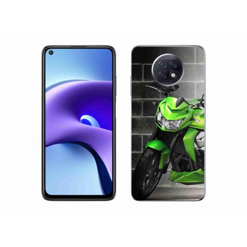 Gelový kryt mmCase na mobil Xiaomi Redmi Note 9T 5G - zelená motorka