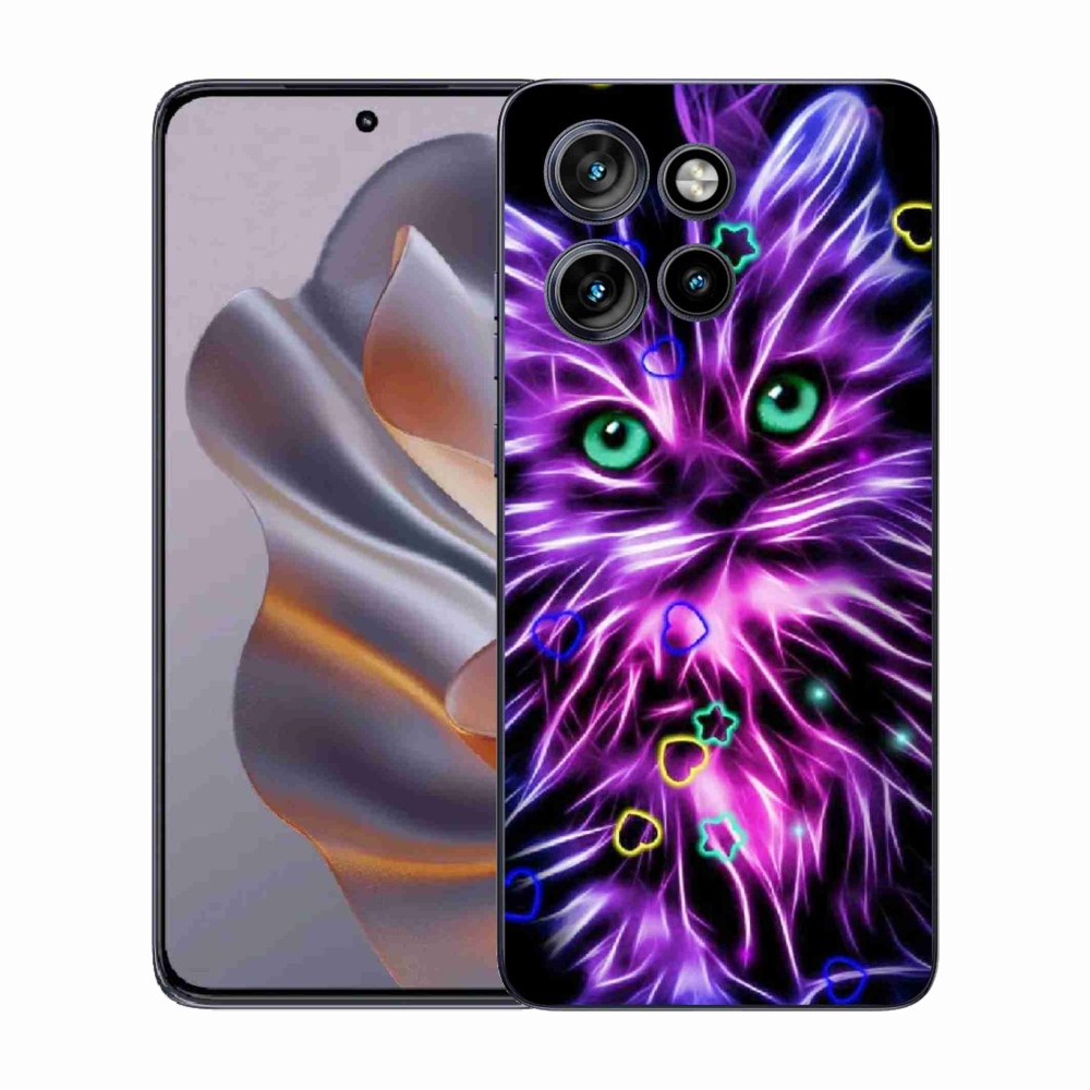 Gelový kryt mmCase na Motorola Edge 50 Neo - abstraktní kočka