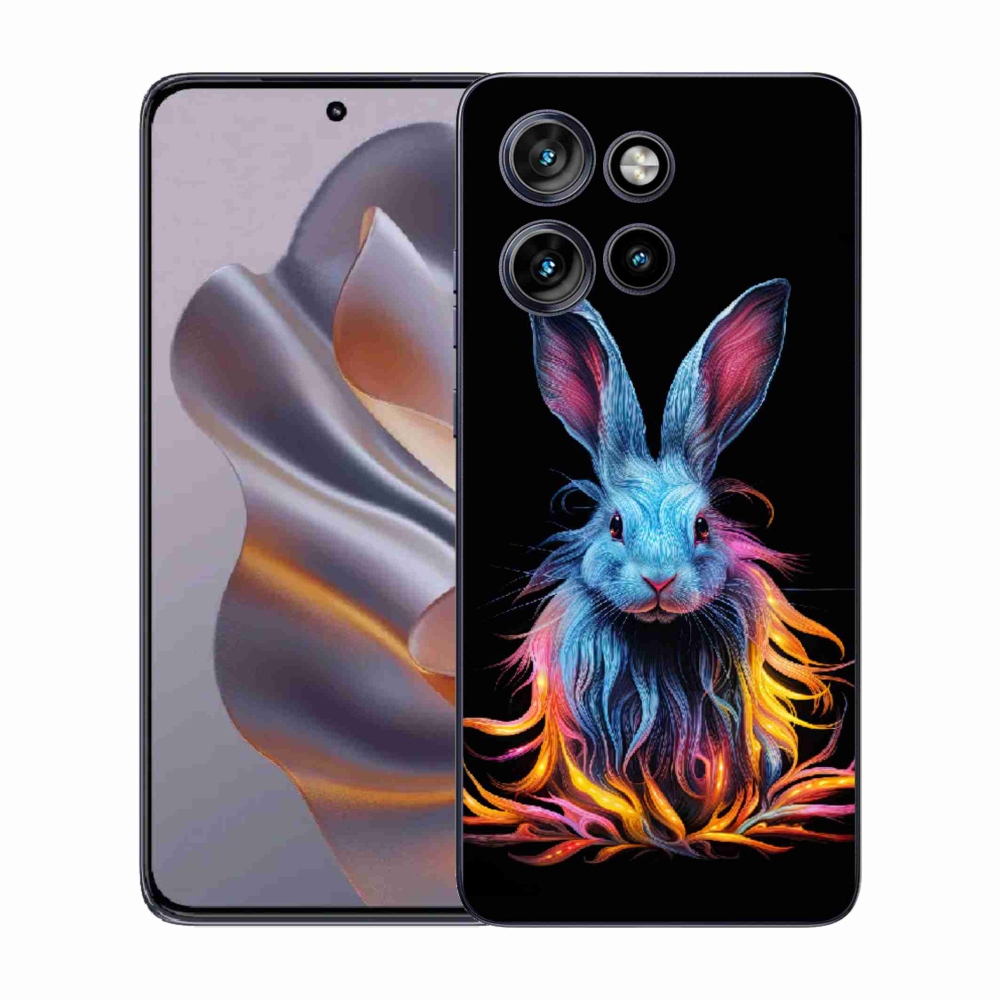 Gelový kryt mmCase na Motorola Edge 50 Neo - abstraktní zajíc