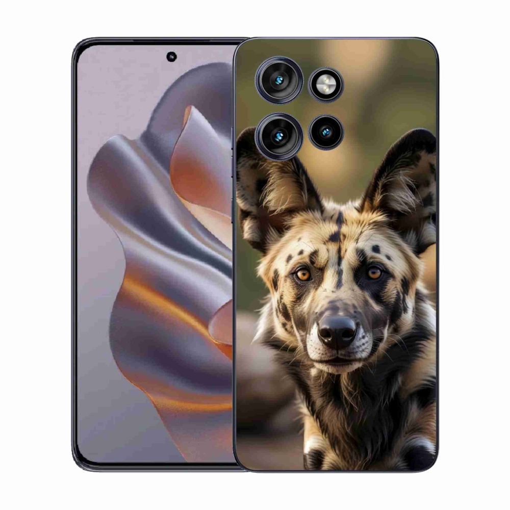 Gelový kryt mmCase na Motorola Edge 50 Neo - africký divoký pes