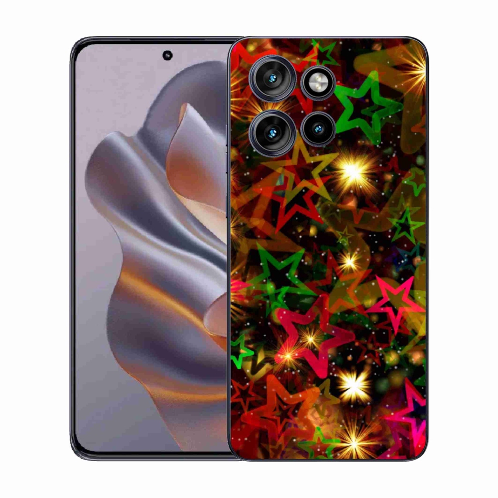 Gelový kryt mmCase na Motorola Edge 50 Neo - barevné hvězdičky